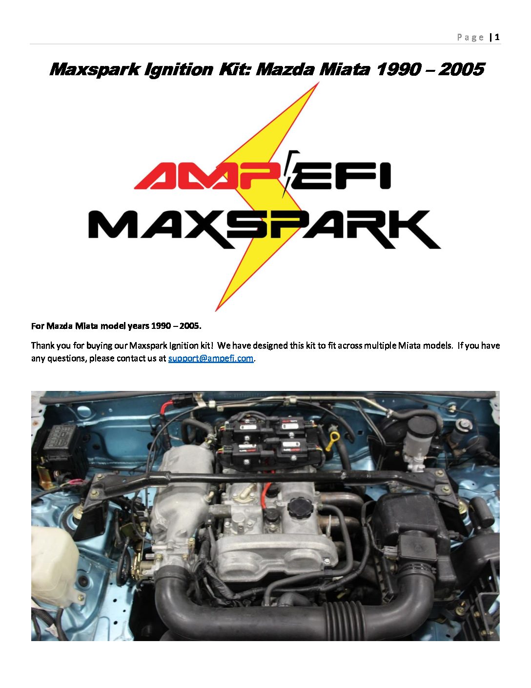 MaxSpark PNP - IGN1A Smart Coil Ignition Kit for 1990-2005 Mazda Miata